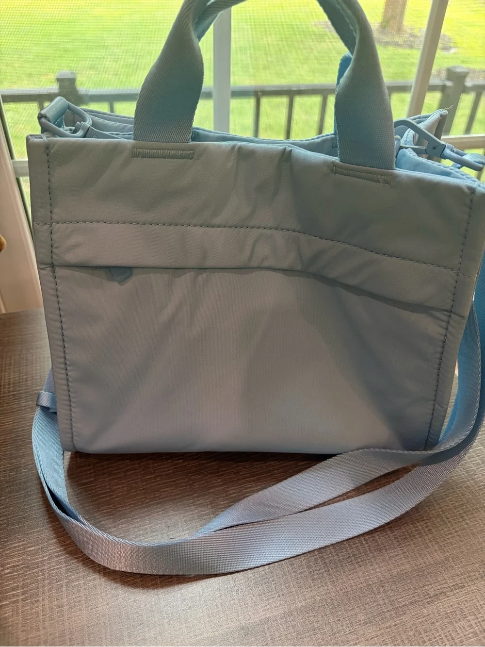 Away Featherlight Mini Daily Tote in Opal Blue EUC